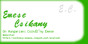 emese csikany business card